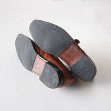 Load image into Gallery viewer, OLD "CROCKETT & JONES" MONK STRAP WING TIP LEATHER SHOES (SIZE 9)
