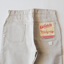 Load image into Gallery viewer, NOS 1960's "OLD KENTUCKY" SLIM TAPARED TWILL PANTS (W29) NATURAL