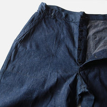 Load image into Gallery viewer, 1940's "USNAVY" DENIM TROUSER WITH BACK STENCIL (W34.5) MINT CONDITION