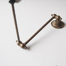 画像をギャラリービューアに読み込む, ANTIQUE BRASS WALL MOUNT SWING ARM LAMP
