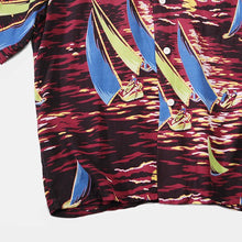 Load image into Gallery viewer, 1950's "MCGREGOR" SURF PRINTED RAYON ALOHA SHIRT (ML)