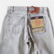 Load image into Gallery viewer, NOS 1980's "LEVI'S" 550 WHITE WASHED DENIM PANTS (W31)
