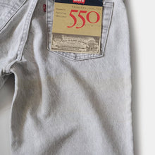 Load image into Gallery viewer, NOS 1980's "LEVI'S" 550 WHITE WASHED DENIM PANTS (W31)