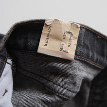 Load image into Gallery viewer, NOS 1980's "LEVI'S" 505 BLACK DENIM PANTS (W34) USMADE