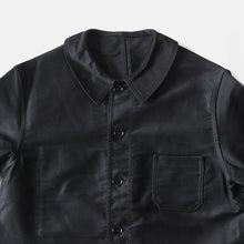 Load image into Gallery viewer, NOS 1950's ~ FRENCH WORK BLACK MOLESKIN JACKET (LARGE)