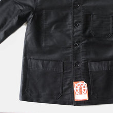 Load image into Gallery viewer, NOS 1950's ~ FRENCH WORK BLACK MOLESKIN JACKET (LARGE)
