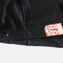 Load image into Gallery viewer, NOS 1950's ~ FRENCH WORK BLACK MOLESKIN JACKET (LARGE)
