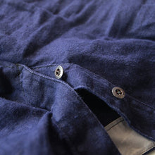 Load image into Gallery viewer, 1940's FRENCH INDIGO LINEN SHORTS (W34)