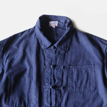 Load image into Gallery viewer, ~ 1980's FRENCH CHINA INDIGO COTTON SHIRT (60 LARGE) MINT CONDITION