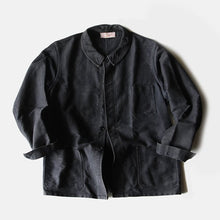 Load image into Gallery viewer, 1950's ~ "LE MONT SAINT MARTIN" BLACK MOLESKIN WORK JACKET (50 LARGE)