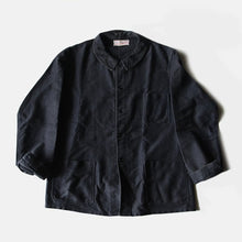 Load image into Gallery viewer, 1950's ~ "LE MONT SAINT MARTIN" BLACK MOLESKIN WORK JACKET (50 LARGE)