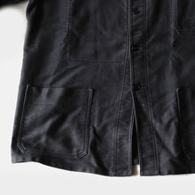 Load image into Gallery viewer, 1950's ~ "LE MONT SAINT MARTIN" BLACK MOLESKIN WORK JACKET (50 LARGE)