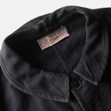Load image into Gallery viewer, 1950's ~ "LE MONT SAINT MARTIN" BLACK MOLESKIN WORK JACKET (50 LARGE)