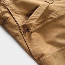 Load image into Gallery viewer, 1950's "LES TOILES DES FLANDRES" BELT STYLE BROWN DUCK HUNTING JACKET (48 MEDIUM)