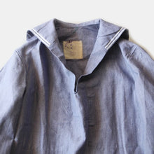 Load image into Gallery viewer, NOS 1960's FRENCH NAVY LINEN PULLOVER (LARGE)