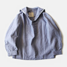 Load image into Gallery viewer, NOS 1960's FRENCH NAVY LINEN PULLOVER (LARGE)