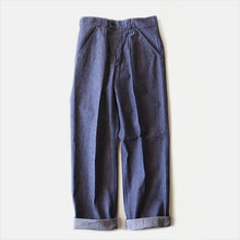 Load image into Gallery viewer, NOS AUTHENTIC FRENCH NAVY DENIM PANTS (W30)