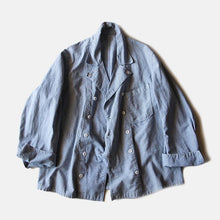 Load image into Gallery viewer, 1930's FRENCH HOUNDSTOOTH COTTON COOK JACKET (MEDIUM)