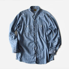 Load image into Gallery viewer, ~ 1960's "DEE CEE" BLUE COTTON CHAMBRAY (16) ONE WASH