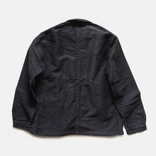 Load image into Gallery viewer, 1950's "LE MONT SAINT MICHEL" BLACK MOLE SKIN WORK JACKET WITH V POCKET (LARGE)