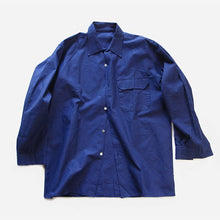 Load image into Gallery viewer, NOS FRENCH INDIGO COTTON LINEN L / S SHIRT (LARGE)