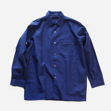 Load image into Gallery viewer, NOS FRENCH INDIGO COTTON LINEN L / S SHIRT (LARGE)