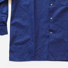 Load image into Gallery viewer, NOS FRENCH INDIGO COTTON LINEN L / S SHIRT (LARGE)