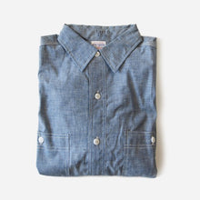 Load image into Gallery viewer, NOS 1950's "BIG YANK" BLUE COTTON CHAMBRAY SHIRT (15 HALF)