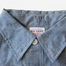 Load image into Gallery viewer, NOS 1950's "BIG YANK" BLUE COTTON CHAMBRAY SHIRT (15 HALF)