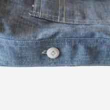 Load image into Gallery viewer, NOS 1950's "BIG YANK" BLUE COTTON CHAMBRAY SHIRT (15 HALF)