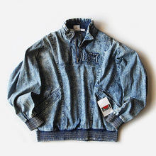 Load image into Gallery viewer, NOS 1990's "NIKE" DENIM ZIP UP PULLOVER (UNISEX)