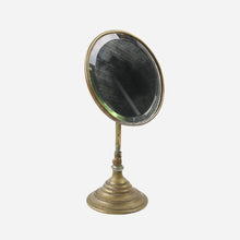 Load image into Gallery viewer, ANTIQUE BRASS STAND MIRROR