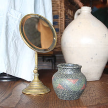 Load image into Gallery viewer, ANTIQUE BRASS STAND MIRROR