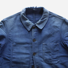 Load image into Gallery viewer, 1960's "LE MONT SAINT MICHEL" BLUE MOLESKIN JACKET (MEDIUM)