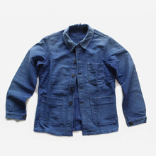 Load image into Gallery viewer, 1960's "LE MONT SAINT MICHEL" BLUE MOLESKIN JACKET (MEDIUM)