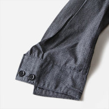 画像をギャラリービューアに読み込む, N.O.S 1950's FRENCH BLACK COVERT WORK COAT (LARGE)