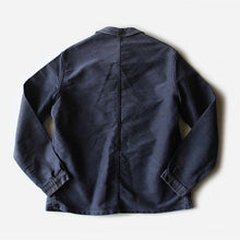 Load image into Gallery viewer, 1960's "LE MONT SAINT MICHEL" BLACK MOLESKIN WORK JACKET (LARGE)