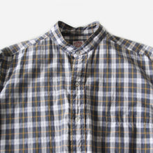 Load image into Gallery viewer, "BROOKS BROTHERS" BAND COLLAR CHECK SHIRTS (LARGE)