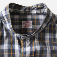 Load image into Gallery viewer, "BROOKS BROTHERS" BAND COLLAR CHECK SHIRTS (LARGE)