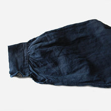 Load image into Gallery viewer, ANTIQUE FRENCH INDIGO LINEN BIAUDE (UNISEX)