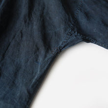 Load image into Gallery viewer, ANTIQUE FRENCH INDIGO LINEN BIAUDE (UNISEX)