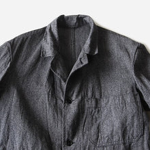 Load image into Gallery viewer, 1950's "SAVO" FRENCH BLACK COVERT WORK COAT (MEDIUM)