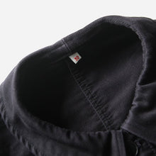 Load image into Gallery viewer, 1950's "LE MONT SAINT MICHEL" BLACK MOLE SKIN WORK JACKET (LARGE) MINT CONDITION