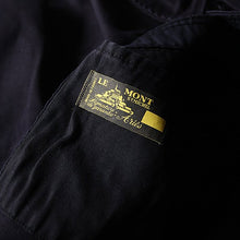 Load image into Gallery viewer, 1950's "LE MONT SAINT MICHEL" BLACK MOLE SKIN WORK JACKET (LARGE) MINT CONDITION