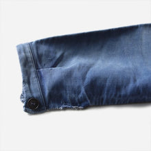 Load image into Gallery viewer, 1940's "LE MONT ST MICHEL" MOLESKIN WORK JACKET WITH DIAMOND POCKET (MEDIUM)