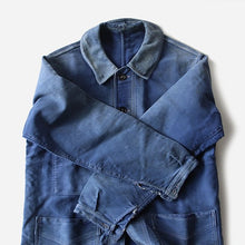 Load image into Gallery viewer, 1940's "LE MONT ST MICHEL" MOLESKIN WORK JACKET WITH DIAMOND POCKET (MEDIUM)
