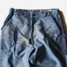 Load image into Gallery viewer, 1950's FRENCH WORK PATCHWORK MOLESKIN TROUSER (W32)
