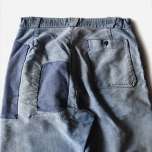 Load image into Gallery viewer, 1950's FRENCH WORK PATCHWORK MOLESKIN TROUSER (W32)