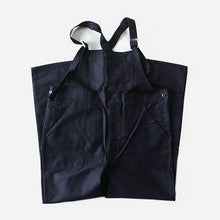 Load image into Gallery viewer, NOS FRENCH WORK BLACK MOLESKIN LOW BACK STYLE OVERALL (W43)