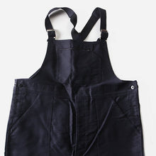 Load image into Gallery viewer, NOS FRENCH WORK BLACK MOLESKIN LOW BACK STYLE OVERALL (W43)